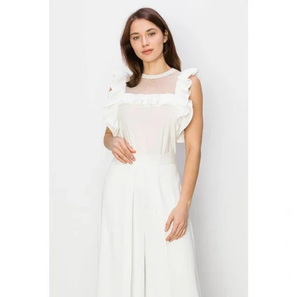 NWT BOUTIQUE GRACIE RUFFLED TOP - Picture 6 of 7